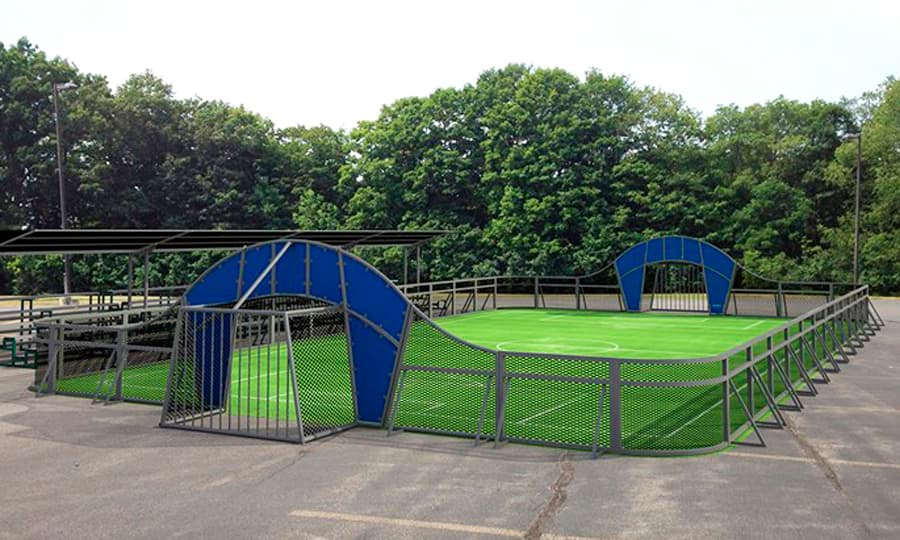 Cancha de fútbol rápido para usos multiples