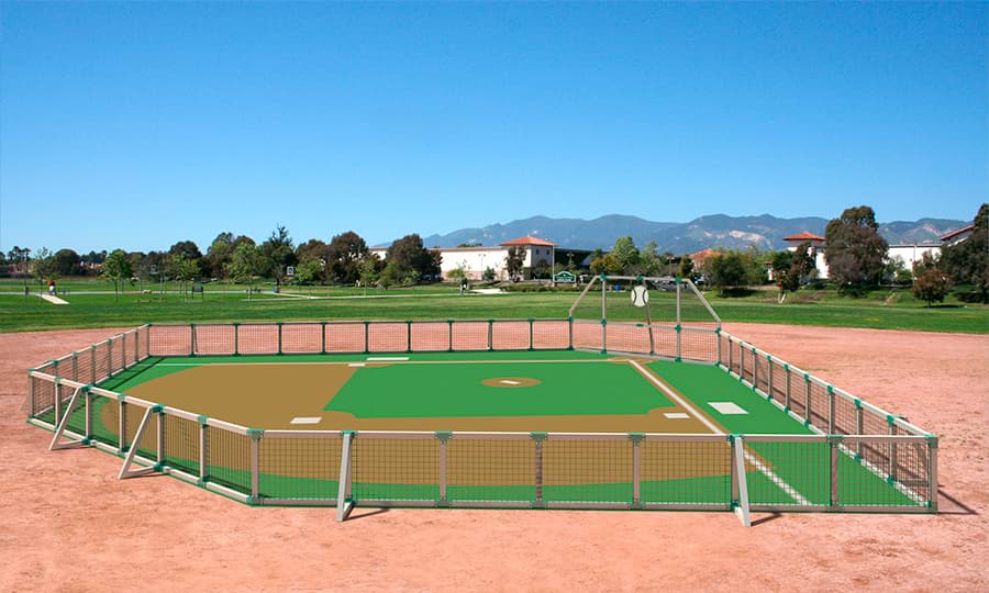 Mini cancha de beisbol para usos multiples