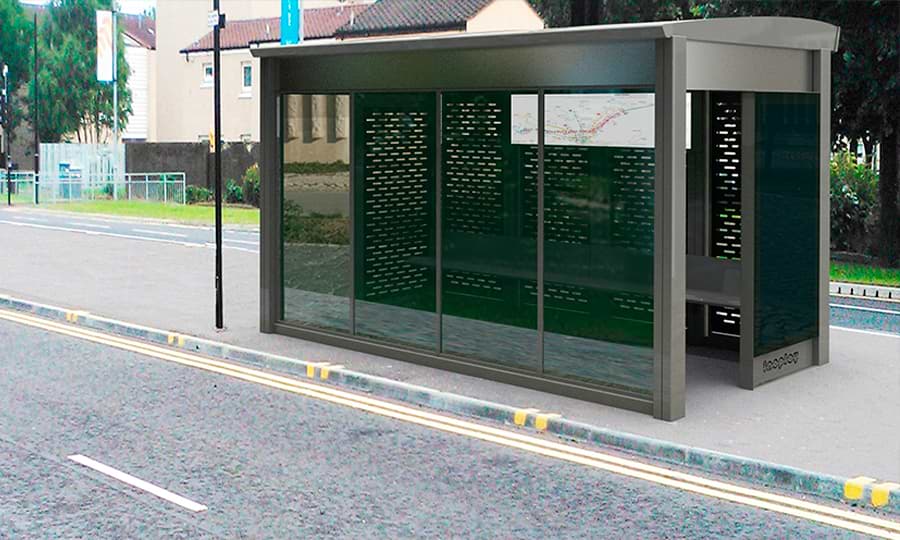 Parabus para el transporte urbano cerrado